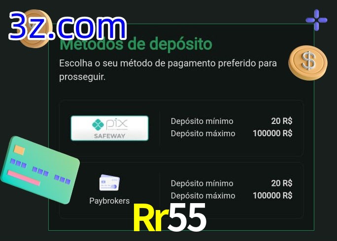 O cassino Rr55 oferece uma grande variedade de métodos de pagamento